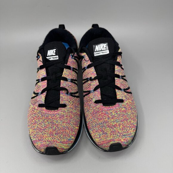 Nike Flyknit Trainer+ Shoes Mens Size 8 Pink Running Comfort Walking Sneakers - Picture 5 of 9